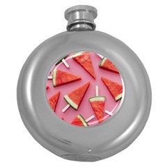 Fruits, Watermelon, Fruit Round Hip Flask (5 Oz) by kyorashop23