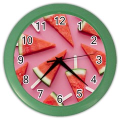 Fruits, Watermelon, Fruit Color Wall Clock