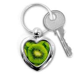 Kiwi Fruits, Close-up, Exotic Fruit Key Chain (heart) by kyorashop23