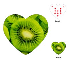 Kiwi Fruits, Close-up, Exotic Fruit Playing Cards Single Design (heart) by kyorashop23