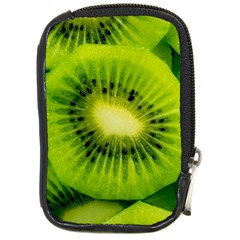 Kiwi Fruits, Close-up, Exotic Fruit Compact Camera Leather Case