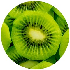 Kiwi Fruits, Close-up, Exotic Fruit Wooden Puzzle Round by kyorashop23