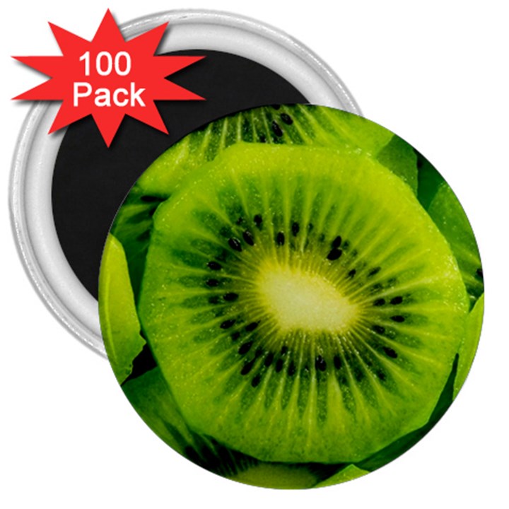 Kiwi Fruits, Close-up, Exotic Fruit 3  Magnets (100 pack)