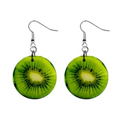 Kiwi Fruits, Close-up, Exotic Fruit Mini Button Earrings by kyorashop23