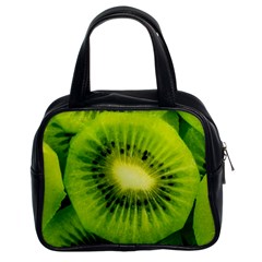 Kiwi Fruits, Close-up, Exotic Fruit Classic Handbag (two Sides) by kyorashop23