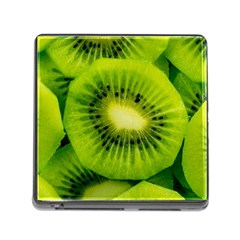 Kiwi Fruits, Close-up, Exotic Fruit Memory Card Reader (square 5 Slot) by kyorashop23