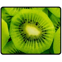 Kiwi Fruits, Close-up, Exotic Fruit Fleece Blanket (medium)