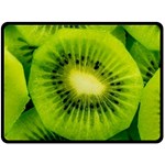 Kiwi Fruits, Close-up, Exotic Fruit Fleece Blanket (Large) 80 x60  Blanket Front