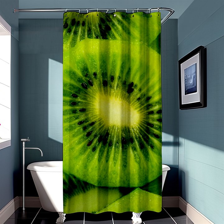 Kiwi Fruits, Close-up, Exotic Fruit Shower Curtain 36  x 72  (Stall) 