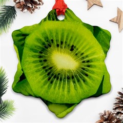 Kiwi Fruits, Close-up, Exotic Fruit Ornament (snowflake)