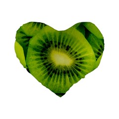 Kiwi Fruits, Close-up, Exotic Fruit Standard 16  Premium Heart Shape Cushions by kyorashop23