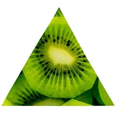 Kiwi Fruits, Close-up, Exotic Fruit Wooden Puzzle Triangle by kyorashop23