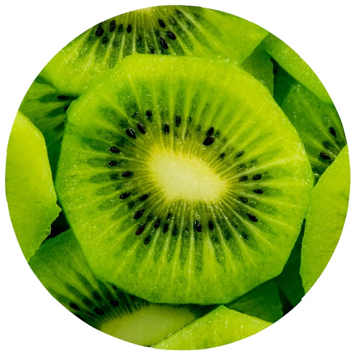 Kiwi Fruits, Close-up, Exotic Fruit Wooden Puzzle Round