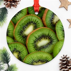 Kiwi Texture, Background With Kiwi, Fruits, Kiwi Ornament (Round)