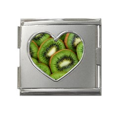 Kiwi Texture, Background With Kiwi, Fruits, Kiwi Mega Link Heart Italian Charm (18mm)