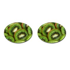 Kiwi Texture, Background With Kiwi, Fruits, Kiwi Cufflinks (Oval)