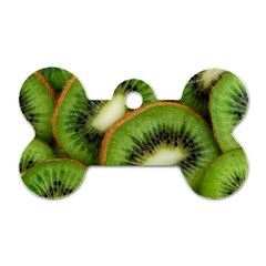 Kiwi Texture, Background With Kiwi, Fruits, Kiwi Dog Tag Bone (One Side)