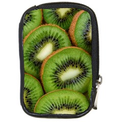 Kiwi Texture, Background With Kiwi, Fruits, Kiwi Compact Camera Leather Case