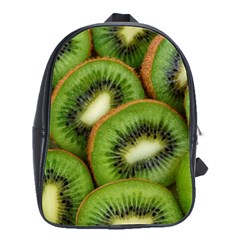 Kiwi Texture, Background With Kiwi, Fruits, Kiwi School Bag (Large)