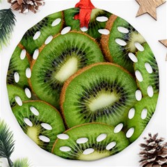 Kiwi Texture, Background With Kiwi, Fruits, Kiwi Ornament (Round Filigree)