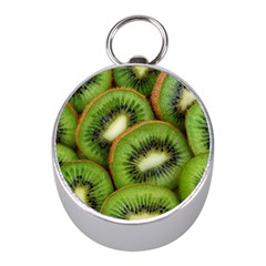 Kiwi Texture, Background With Kiwi, Fruits, Kiwi Mini Silver Compasses