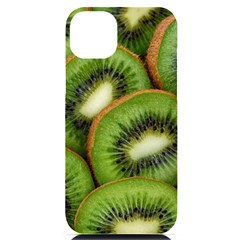 Kiwi Texture, Background With Kiwi, Fruits, Kiwi iPhone 14 Plus Black UV Print PC Hardshell Case