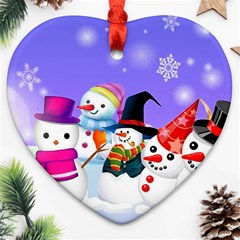 Let s Have Fun With Snowmen Ornament (heart)