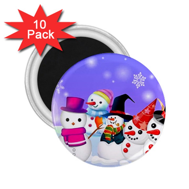 Let s Have Fun With Snowmen 2.25  Magnets (10 pack) 