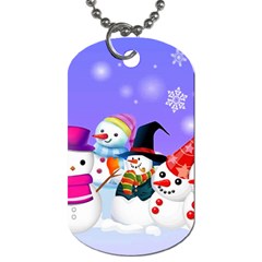 Let s Have Fun With Snowmen Dog Tag (two Sides)