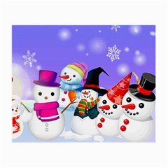 Let s Have Fun With Snowmen Small Glasses Cloth (2 Sides)