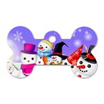 Let s Have Fun With Snowmen Dog Tag Bone (One Side) Front