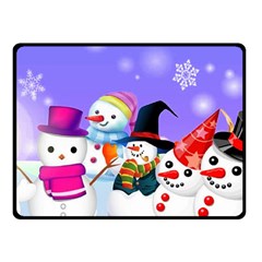 Let s Have Fun With Snowmen Fleece Blanket (small)