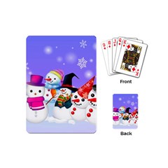 Let s Have Fun With Snowmen Playing Cards Single Design (mini)