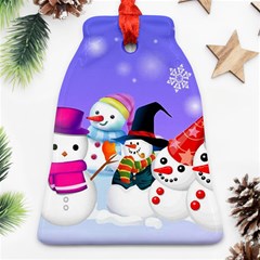 Let s Have Fun With Snowmen Bell Ornament (two Sides)