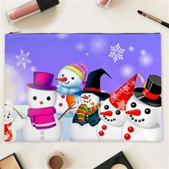 Let s Have Fun With Snowmen Cosmetic Bag (xxl) by kyorashop23