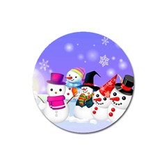 Let s Have Fun With Snowmen Magnet 3  (round)