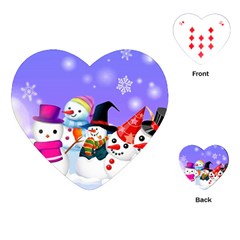 Let s Have Fun With Snowmen Playing Cards Single Design (heart) by kyorashop23