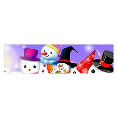 Let s Have Fun With Snowmen Oblong Satin Scarf (16  X 60 )