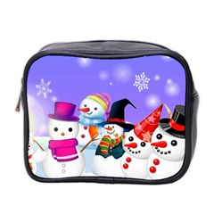 Let s Have Fun With Snowmen Mini Toiletries Bag (two Sides)