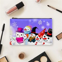 Let s Have Fun With Snowmen Cosmetic Bag (medium) by kyorashop23