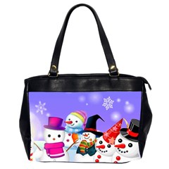 Let s Have Fun With Snowmen Oversize Office Handbag (2 Sides)