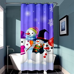 Let s Have Fun With Snowmen Shower Curtain 36  X 72  (stall)  by kyorashop23