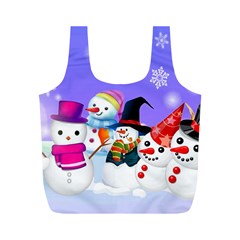 Let s Have Fun With Snowmen Full Print Recycle Bag (m)