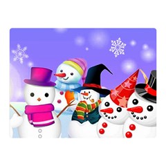 Let s Have Fun With Snowmen Two Sides Premium Plush Fleece Blanket (mini)