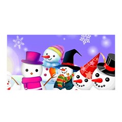 Let s Have Fun With Snowmen Satin Wrap 35  X 70 