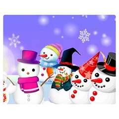 Let s Have Fun With Snowmen Premium Plush Fleece Blanket (medium) by kyorashop23