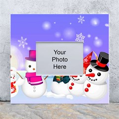 Let s Have Fun With Snowmen White Wall Photo Frame 5  X 7  by kyorashop23