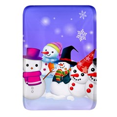 Let s Have Fun With Snowmen Rectangular Glass Fridge Magnet (4 Pack) by kyorashop23