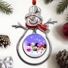 Let s Have Fun With Snowmen Metal Snowman Ornament