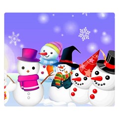 Let s Have Fun With Snowmen Premium Plush Fleece Blanket (small)